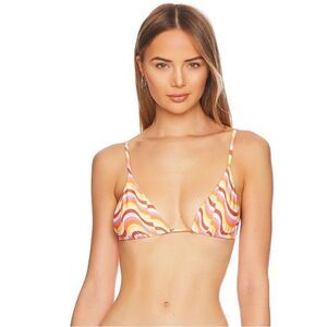 L*Space Eco Chic Econyl Brittany Triangle Bikini Top Size Small